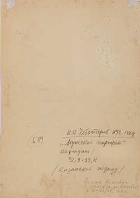 Чеботарёв Константин Константинович. Мужской портрет